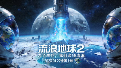 电影《流浪地球2》巨幅宣传海报